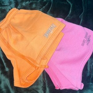 2PAIRS pink & orange W size M shorts